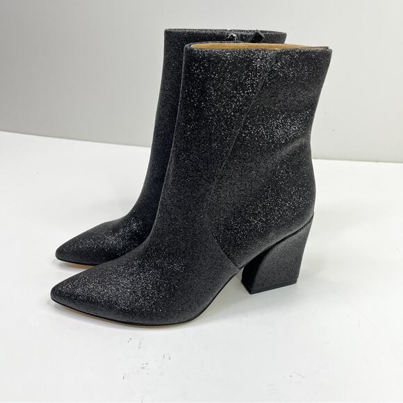 Franco Sarto Vesi heeled ankle boots black sparkle - 7.5 - Picture 5 of 12